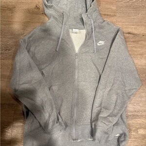 Nike Heather Gray Fleece-Lined Hoodie
